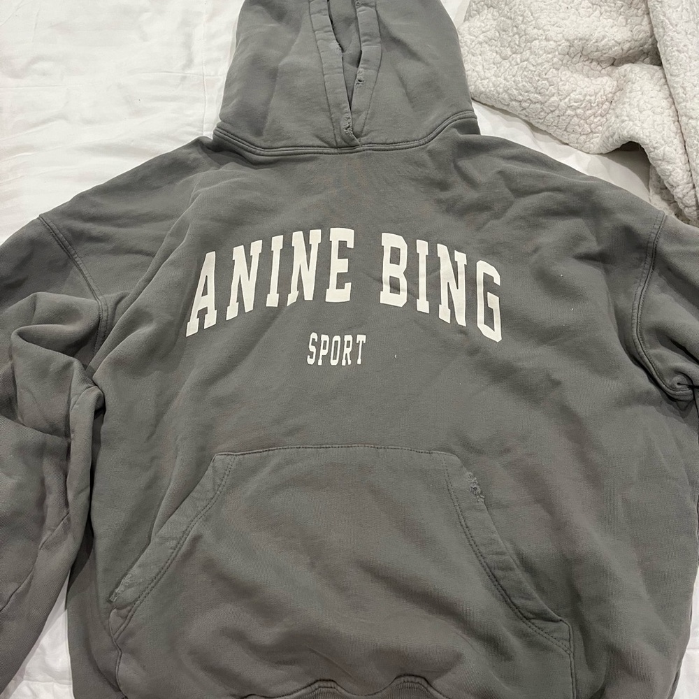 100% Authentic Anine Bing Sport Gray Hoodie